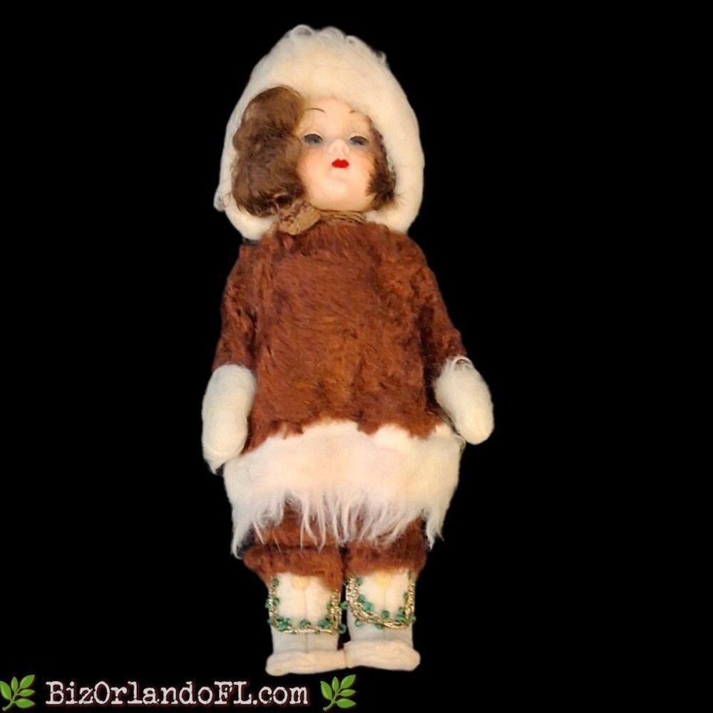 VINTAGE: 1959 Vogue Ginny Alaskan Eskimo Doll Faraway Lands #1458 *Brand Marked*